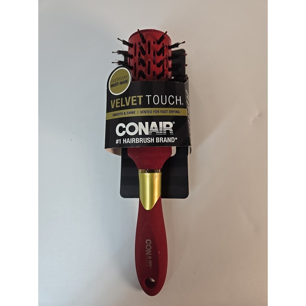 Conair Velvet Touch Vent Hair Brush Dry, Style ~ Red ~ * New*